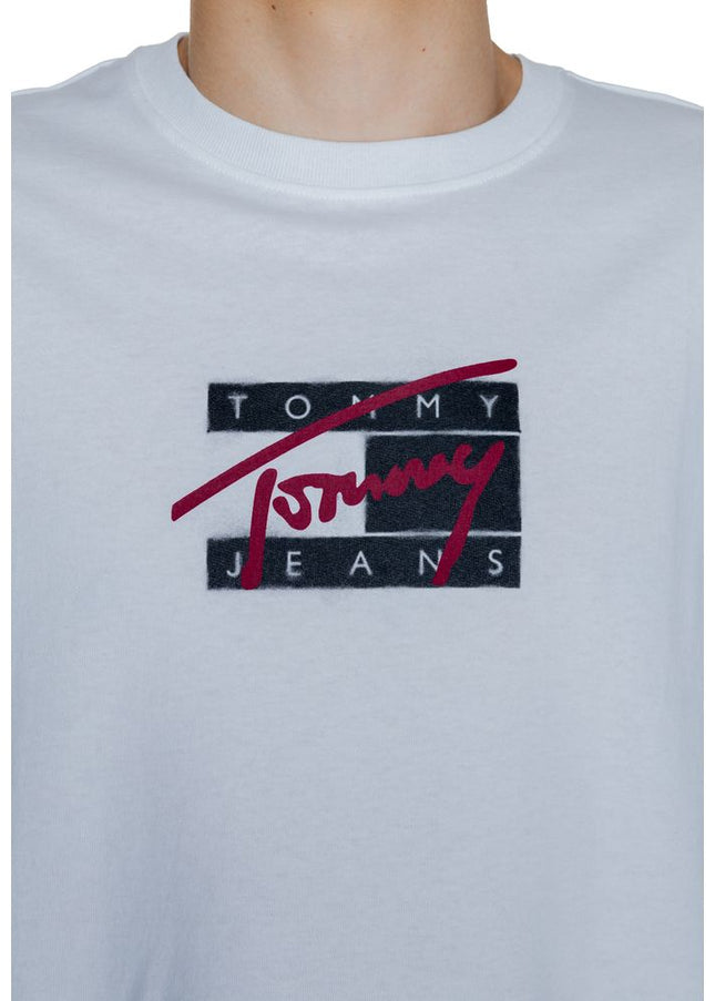 Tommy Hilfiger Jeans White Cotton Rigenerato T-Shirt