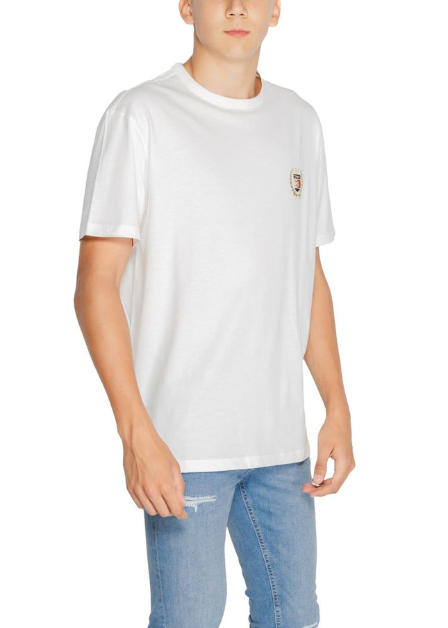 Tommy Hilfiger Jeans White Cotton Rigenerato T-Shirt