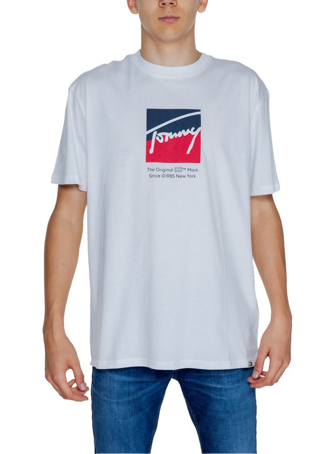 Tommy Hilfiger Jeans White Cotton Rigenerato T-Shirt