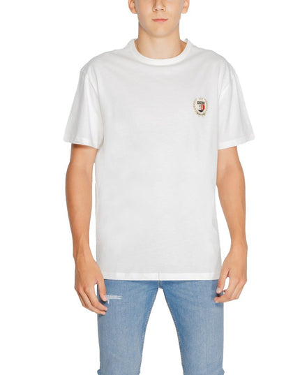 Tommy Hilfiger Jeans White Cotton Rigenerato T-Shirt