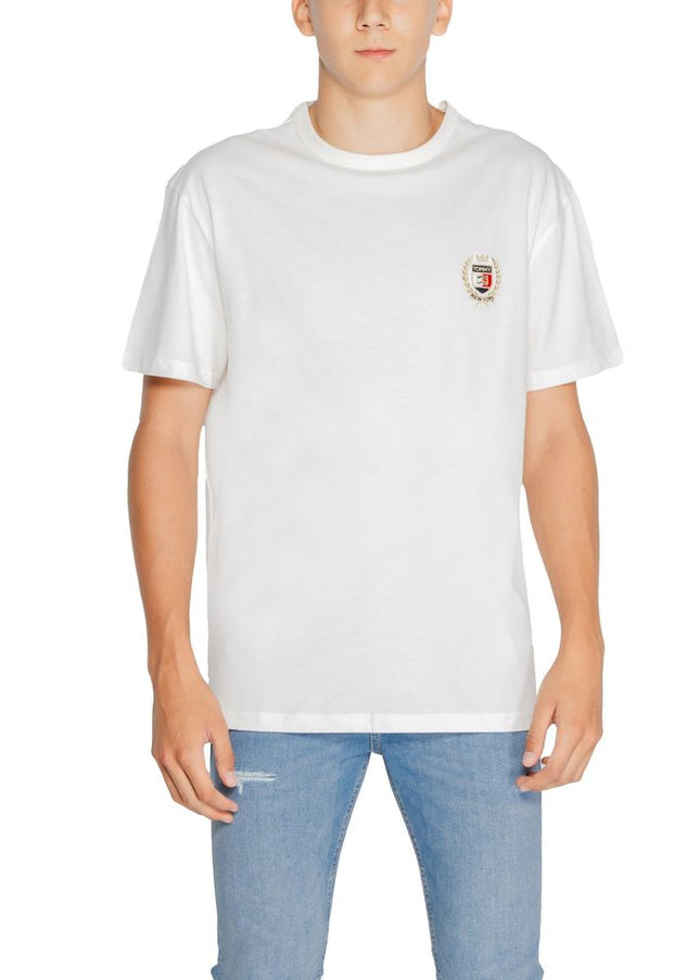 Tommy Hilfiger Jeans White Cotton Rigenerato T-Shirt