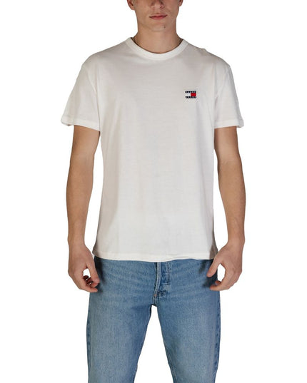 Tommy Hilfiger Jeans White Cotton Rigenerato T-Shirt