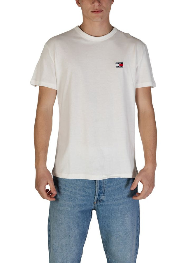 Tommy Hilfiger Jeans White Cotton Rigenerato T-Shirt