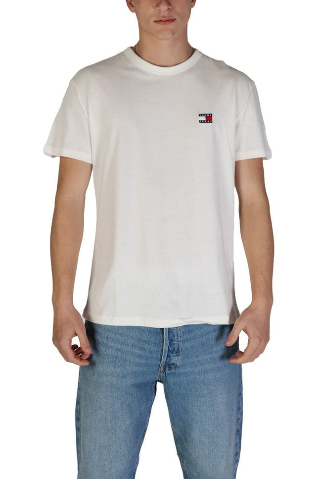 Tommy Hilfiger Jeans White Cotton Rigenerato T-Shirt