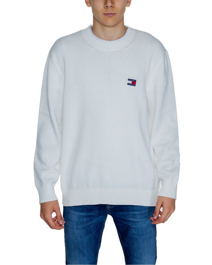 Tommy Hilfiger Jeans White Cotton Sweater