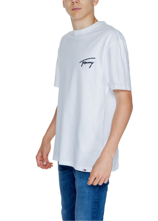 Tommy Hilfiger Jeans White Cotton T-Shirt