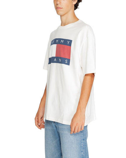 Tommy Hilfiger Jeans White Cotton T-Shirt