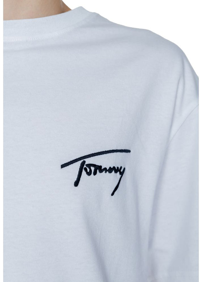 Tommy Hilfiger Jeans White Cotton T-Shirt