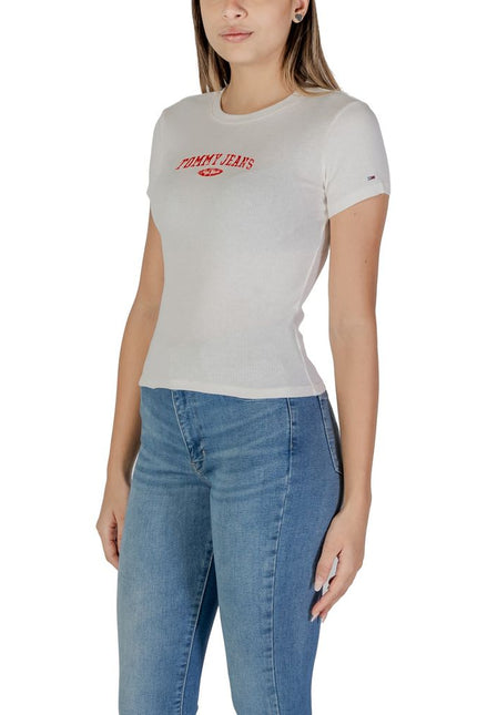 Tommy Hilfiger Jeans White Cotton Tops & T-Shirt