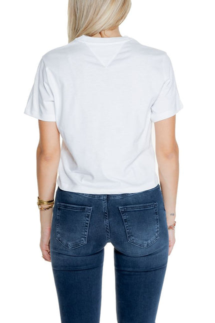 Tommy Hilfiger Jeans White Recycled Cotton Tops & T-Shirt