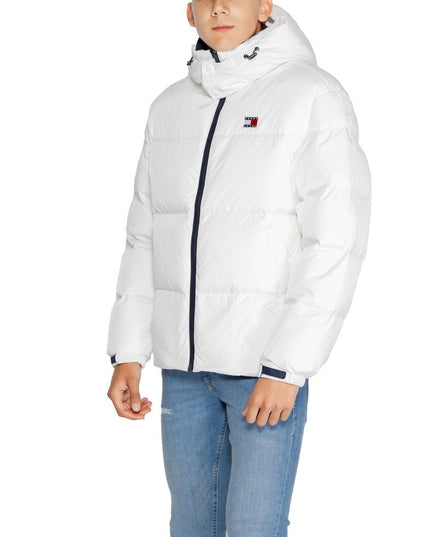 Tommy Hilfiger Jeans White Recycled Polyester Jacket