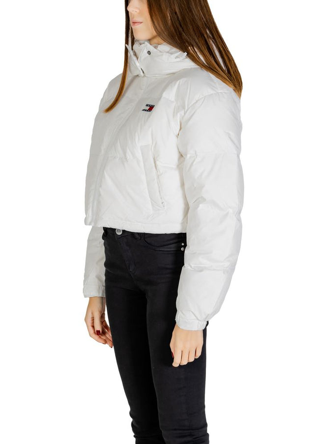 Tommy Hilfiger Jeans White Recycled Polyester Jackets & Coat