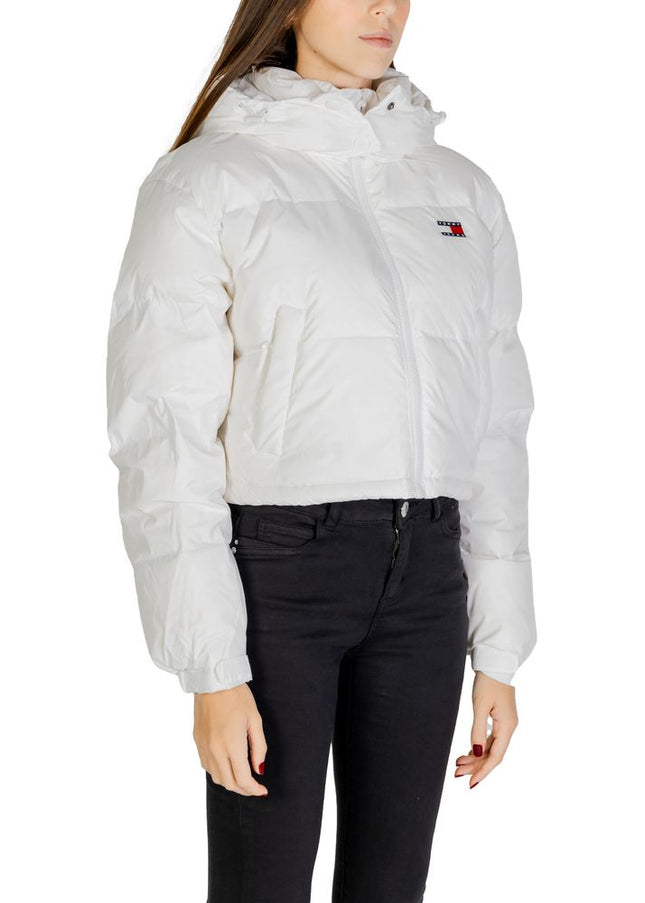 Tommy Hilfiger Jeans White Recycled Polyester Jackets & Coat