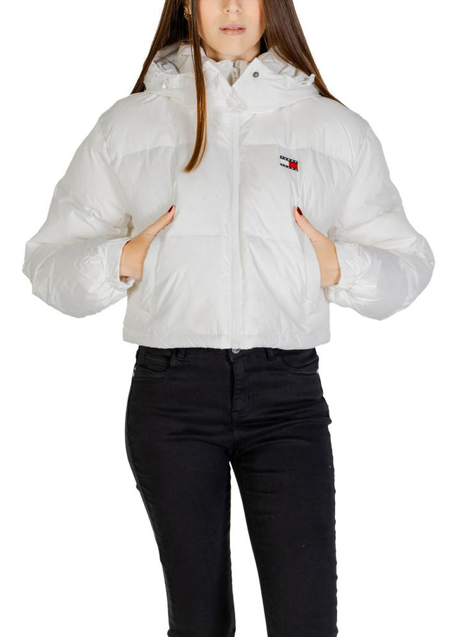 Tommy Hilfiger Jeans White Recycled Polyester Jackets & Coat