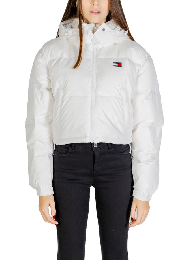 Tommy Hilfiger Jeans White Recycled Polyester Jackets & Coat