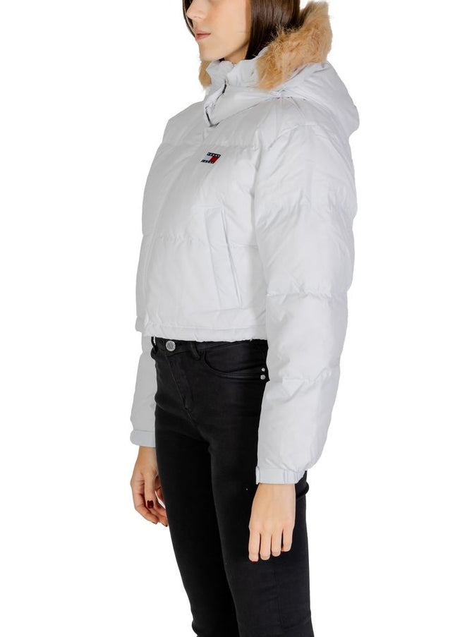 Tommy Hilfiger Jeans White Recycled Polyester Jackets & Coat