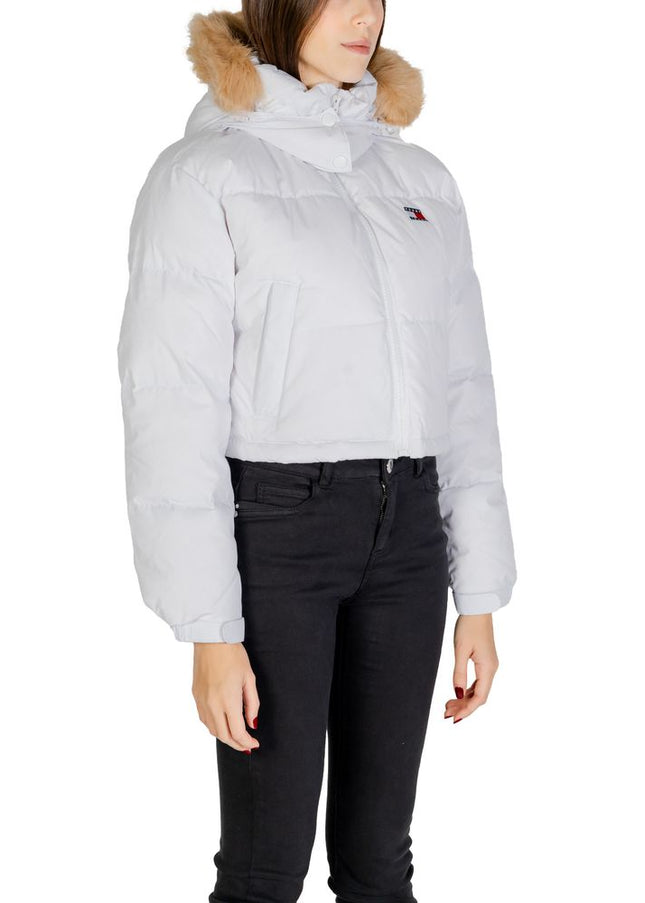 Tommy Hilfiger Jeans White Recycled Polyester Jackets & Coat