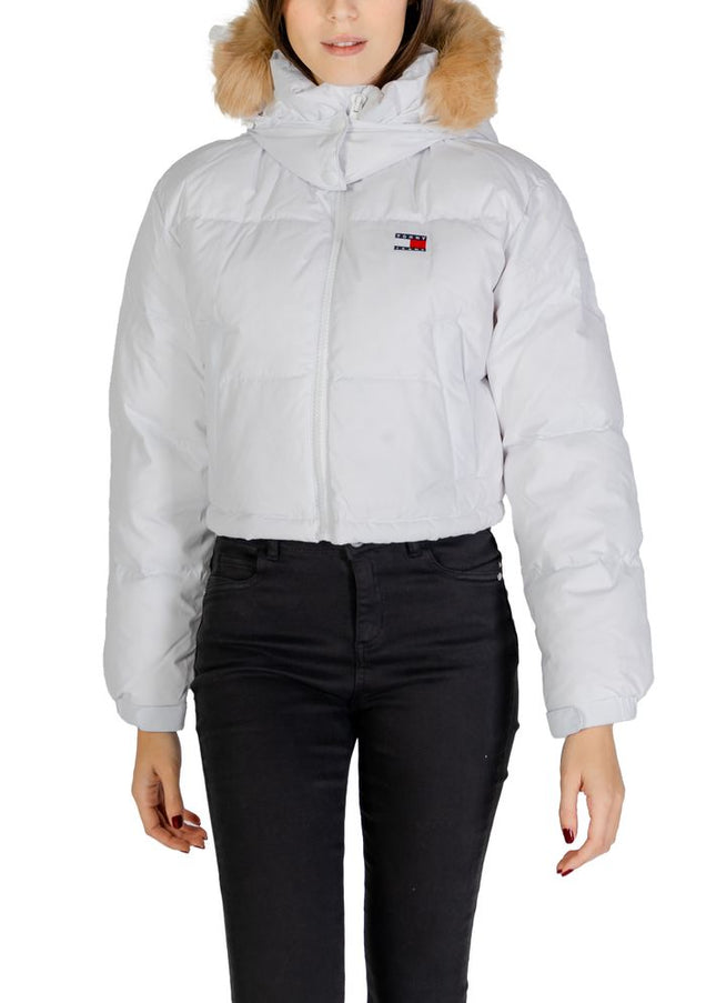 Tommy Hilfiger Jeans White Recycled Polyester Jackets & Coat