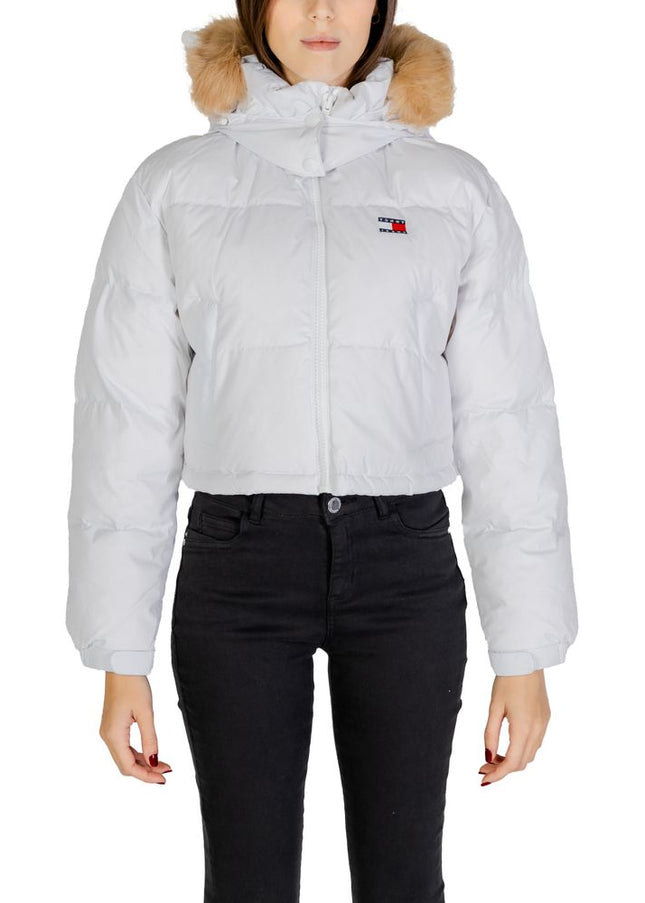 Tommy Hilfiger Jeans White Recycled Polyester Jackets & Coat