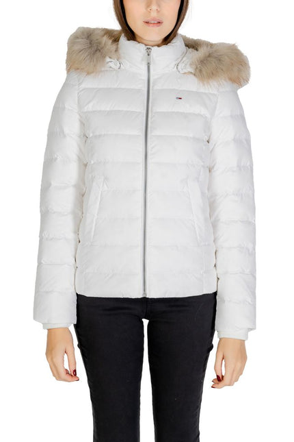 Tommy Hilfiger Jeans White Recycled Polyester Jackets & Coat