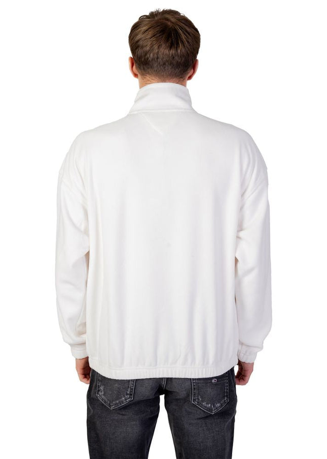 Tommy Hilfiger Jeans White Recycled Polyester Sweater