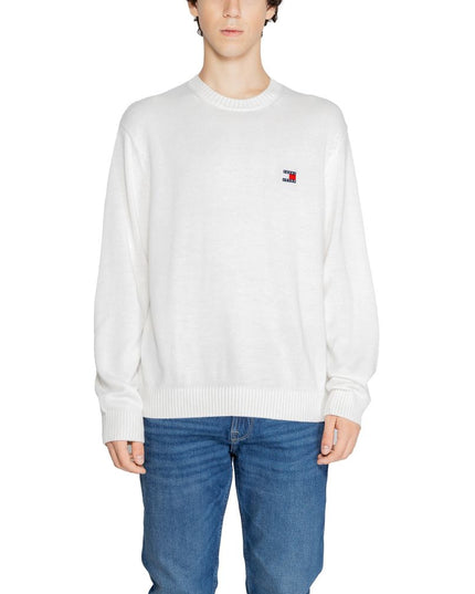 Tommy Hilfiger Jeans White Recycled Polyester Sweater