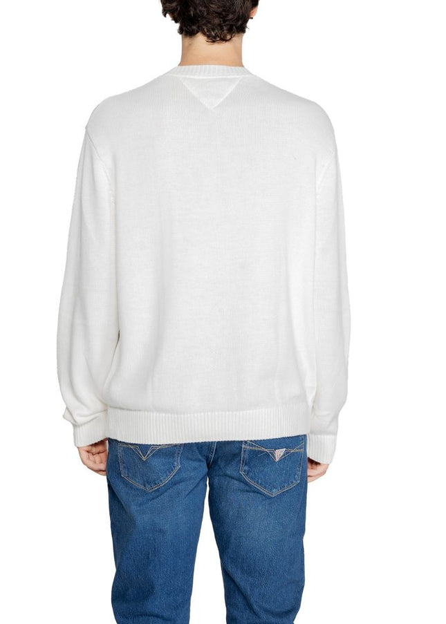 Tommy Hilfiger Jeans White Recycled Polyester Sweater