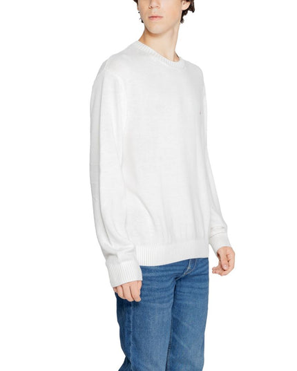 Tommy Hilfiger Jeans White Recycled Polyester Sweater