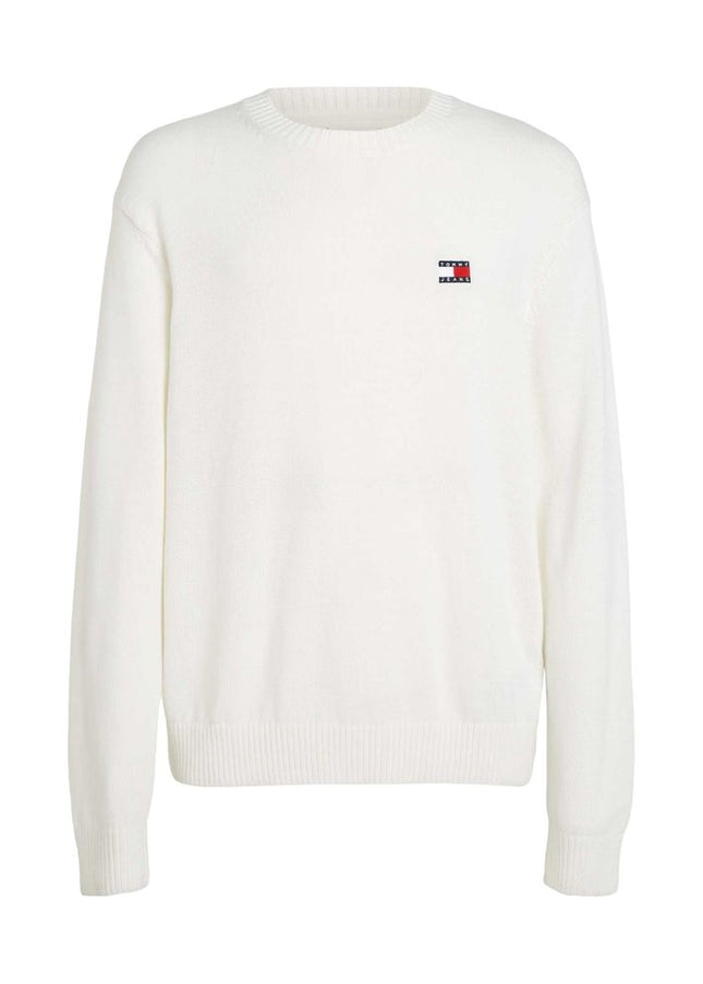 Tommy Hilfiger Jeans White Recycled Polyester Sweater