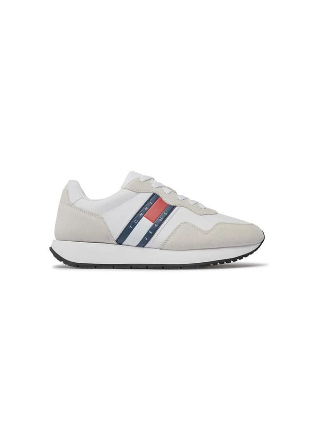 Tommy Hilfiger Jeans White Suede Sneaker