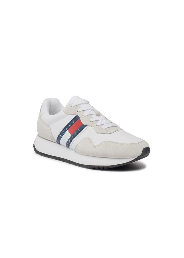 Tommy Hilfiger Jeans White Suede Sneaker