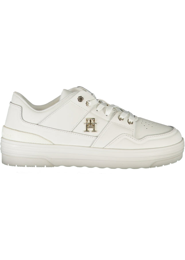 TOMMY HILFIGER WHITE WOMEN'S SPORTS SHOES-Sneakers-TOMMY HILFIGER-Urbanheer