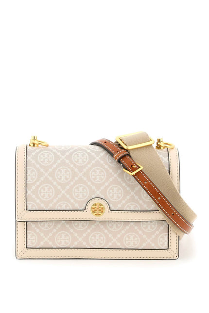 Tory Burch t monogram jacquard shoulder bag - Beige