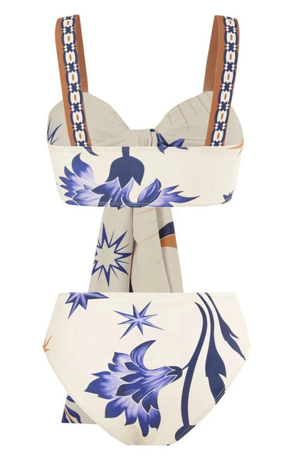 Totem Print 2PCS Bikini Set with Cover Y156