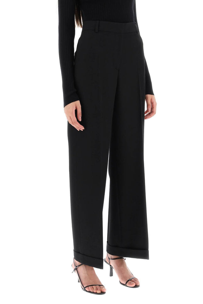 Toteme cuffed straight trousers-women > clothing > trousers-Toteme-36-Black-Urbanheer