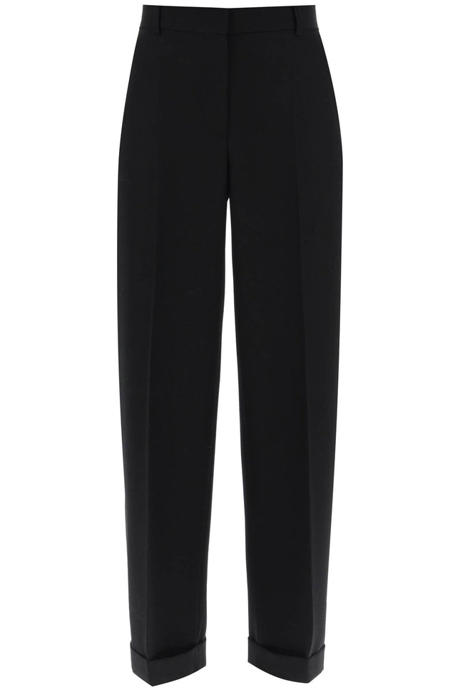 Toteme cuffed straight trousers-women > clothing > trousers-Toteme-36-Black-Urbanheer