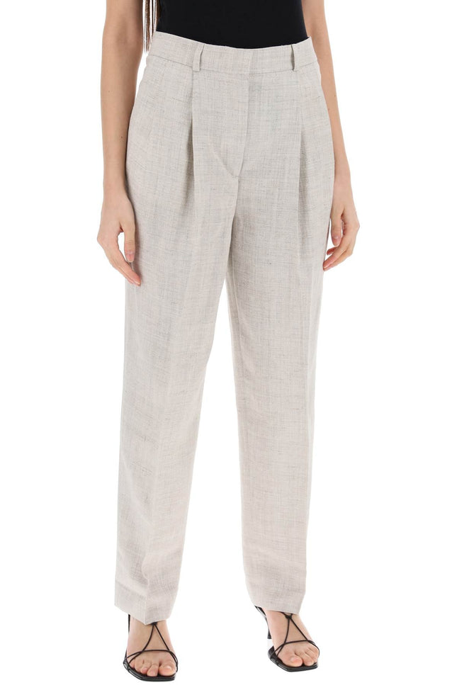 Toteme tailored trousers with double pleat-women > clothing > trousers-Toteme-Urbanheer