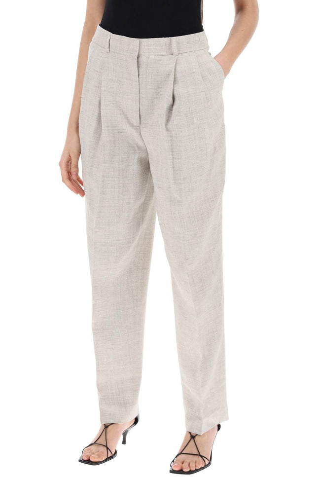 Toteme tailored trousers with double pleat-women > clothing > trousers-Toteme-Urbanheer