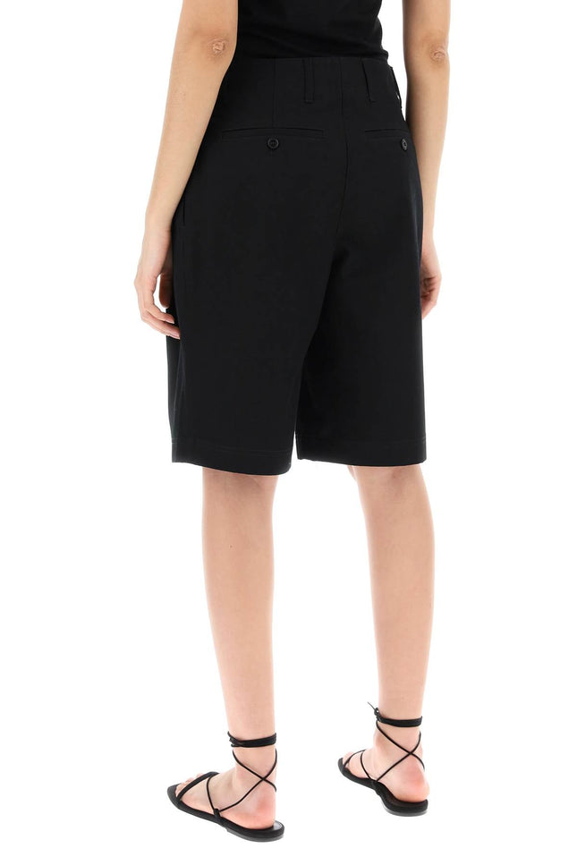 Toteme twill bermuda shorts for-women > clothing > trousers > shorts-Toteme-Urbanheer