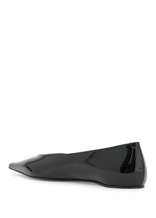 Toteme asymmetric patent leather baller