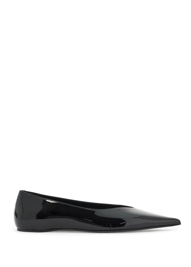 Toteme asymmetric patent leather baller