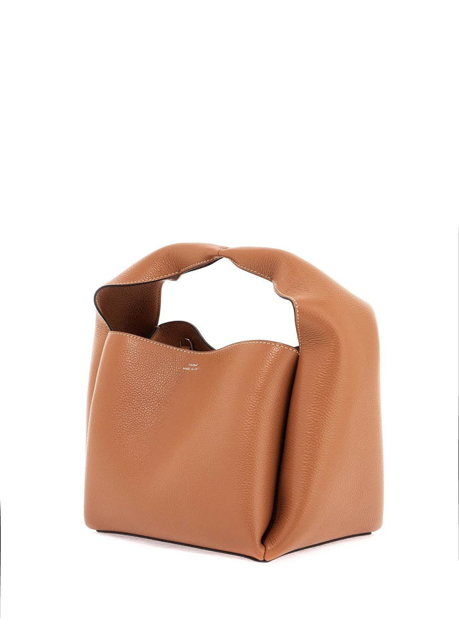 Toteme bucket bag in pelle di vitello tan con tracolla regolabile