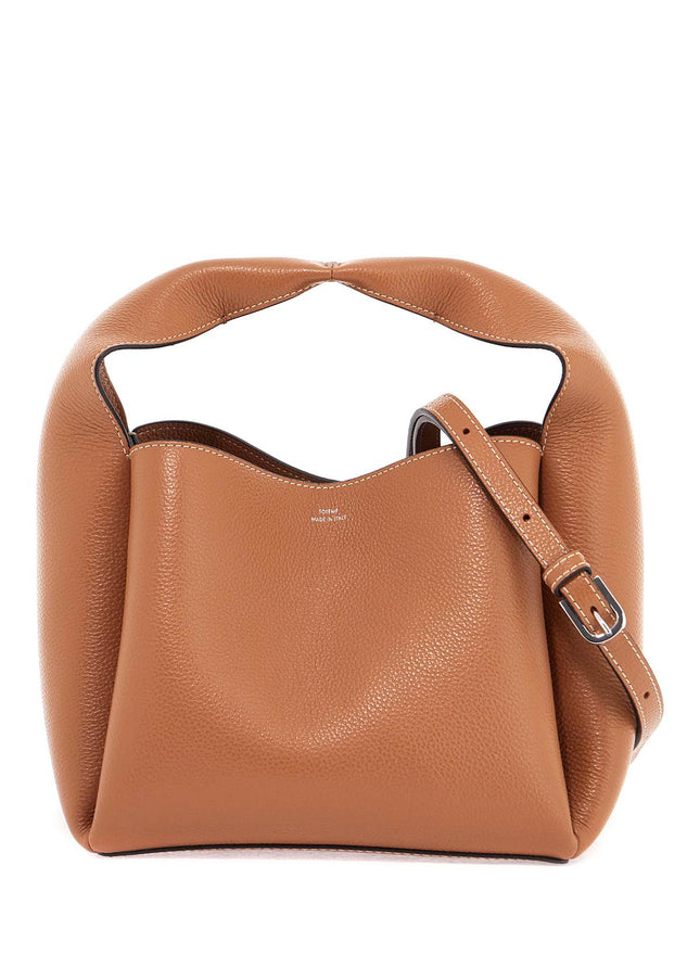 Toteme bucket bag in pelle di vitello tan con tracolla regolabile