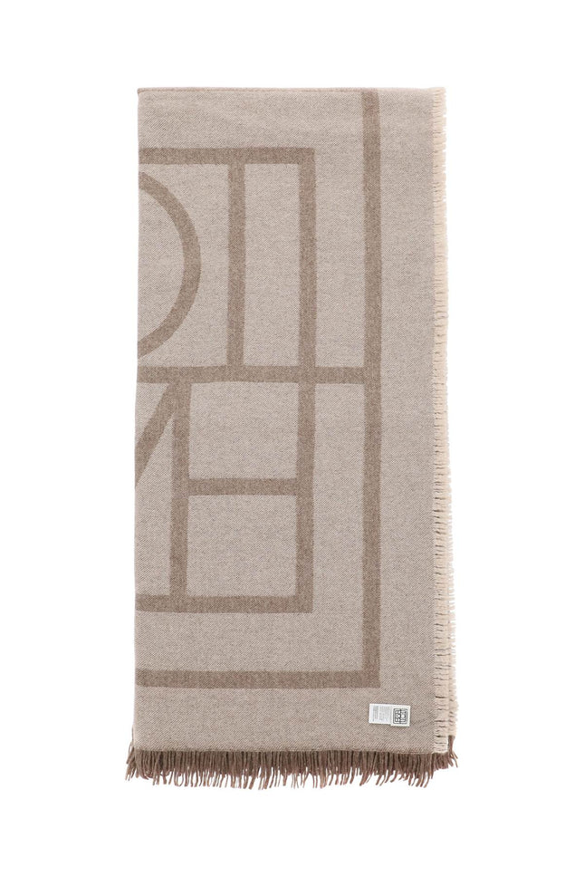 Toteme cashmere blend monogram scarf