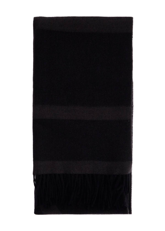 Toteme charcoal grey monogram jacquard wool scarf