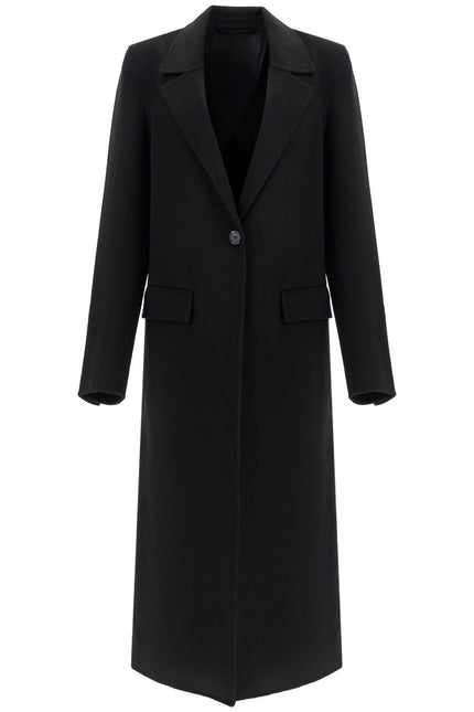 Toteme classic doublé long black wool coat