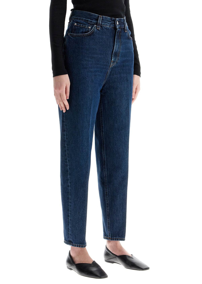 Toteme dark blue organic cotton tapered jeans