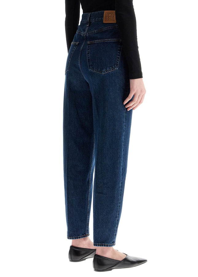 Toteme dark blue organic cotton tapered jeans