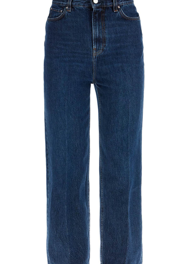 Toteme dark blue organic cotton tapered jeans