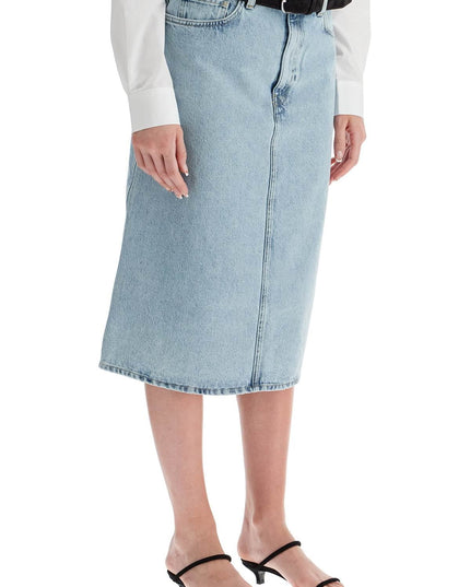 Toteme denim midi skirt in seven